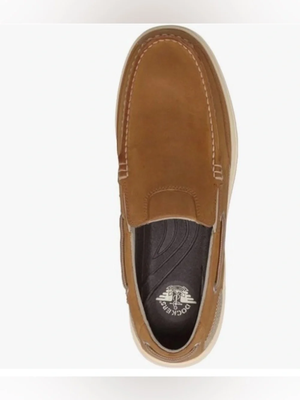 Dockers Men's Cognac Slip-On Leather Loafer Size 14